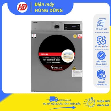 So sánh giá [ SHIP HỎA TỐC 2H TẠI NỘI ] Máy sấy thông hơi 7 kg Toshiba TD-H80SEV(SK) Ghi /TD-H80SEV(WK) Trắng - Bảo hành 24 tháng rẻ nhất?