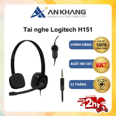 So sánh giá Tai nghe chụp tai Logitech H151 có dây có mic khử tiếng ồn 1 jack cắm 3.5mm chính hãng bảo hành 12 tháng rẻ nhất?
