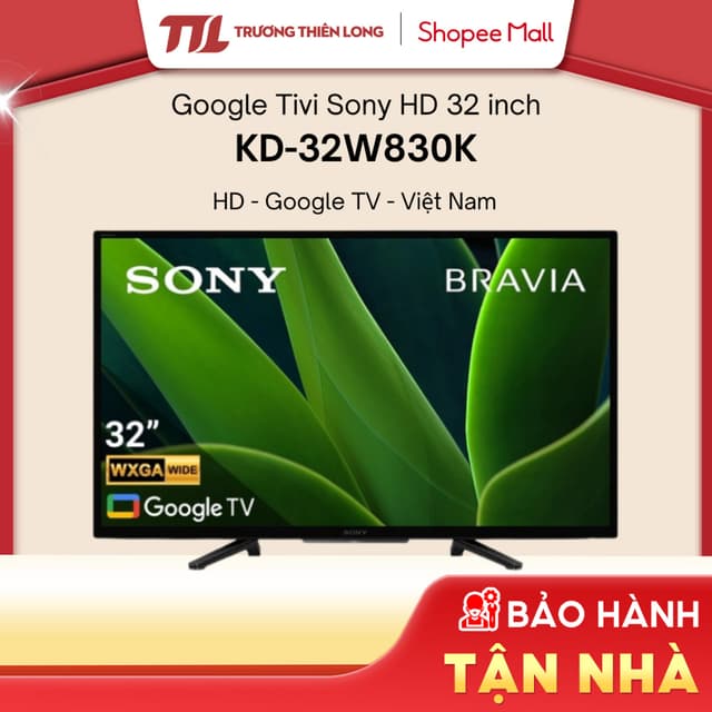 [Shopee - Lắp đặt 0Đ HN HCM] - KD-32W830K - Google Tivi Sony HD 32 Inch KD-32W830K - Ảnh 1