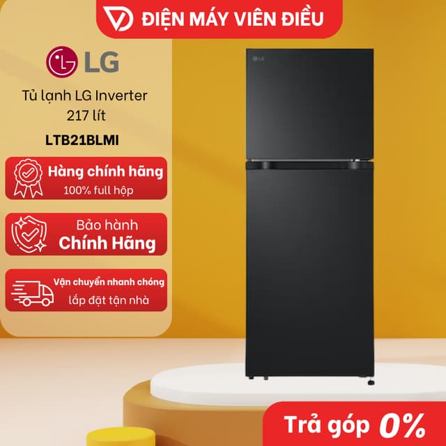 [FREESHIP NGHỆ AN] LTB21BLMI - Tủ lạnh LG Inverter 217 lít LTB21BLMI tiết kiệm điện làm lạnh nhanh - Ảnh 8