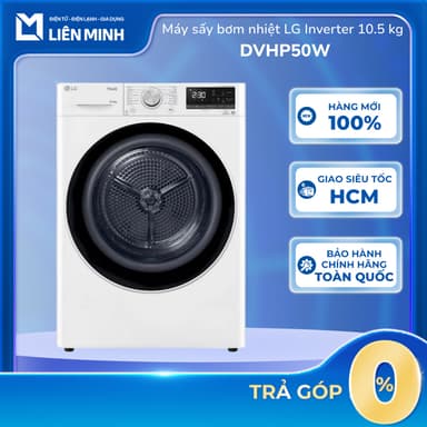 So sánh giá [Shopee - Lắp đặt 0Đ HN HCM]  DVHP50W - Máy sấy bơm nhiệt LG Inverter 10.5 kg DVHP50W rẻ nhất?