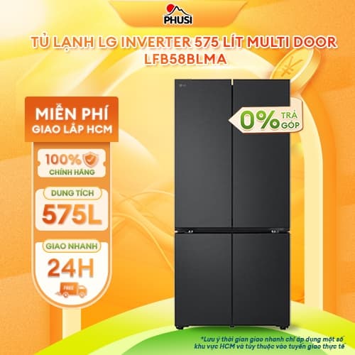 LFB58BLMA [GIAO LẮP MIỄN PHÍ HCM] Tủ Lạnh LG Multi Door Inverter 575 Lít - CHÍNH HÃNG, BH 2 NĂM - Ảnh 6