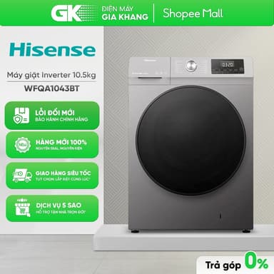So sánh giá [Shopee - Lắp đặt 0Đ HN HCM] WFQP8523BT | WFQA1043BT - Máy Giặt Hisense Inverter 8.5 Kg rẻ nhất?