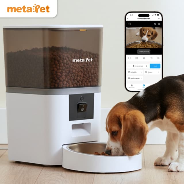 Máy Cho Ăn Tự Động Thông Minh Cho Thú Cưng metaPet, Wifi, Camera, Nhiều Dung Tích - Ảnh 12