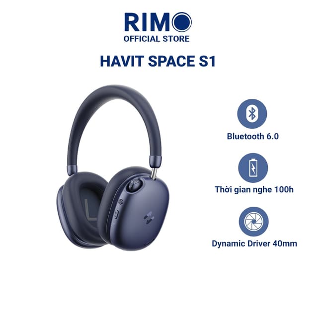 Tai nghe Bluetooth Headphone Havit Space S1, Spatial Audio,Hi-Res Audio,Bluetooth 6.0,có sử dụng APP - Ảnh 2