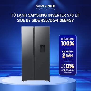 So sánh giá [CHỈ GIAO NỘI THÀNH HN] Tủ lạnh Samsung Inverter 578 lít Side By Side RS57DG410EB4SV rẻ nhất?