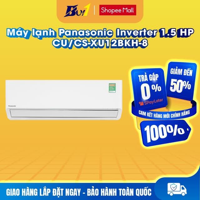 CU/CS-XU12BKH-8 - Máy lạnh Panasonic Inverter 1.5 HP CU/CS-XU12BKH-8 - Hàng chính hãng - Ảnh 12