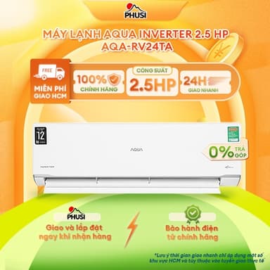 So sánh giá AQA-RV24TA [GIAO MIỄN PHÍ HCM] Máy Lạnh Aqua Inverter 2.5 HP - CHÍNH HÃNG, BH 2 NĂM rẻ nhất?