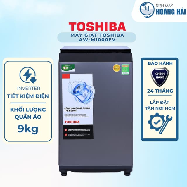 AW-M1000FV(MK) Máy giặt Toshiba 9 kg AW-M1000FV(MK), sản xuất Thái Lan ( nhà bán hàng vận chuyển giao nhanh trong này - Ảnh 1