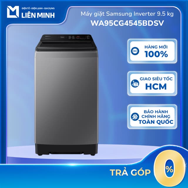 [Shopee - Lắp đặt 0Đ HN HCM] - Máy Giặt Samsung Inverter 9.5 kg WA95CG4545BDSV - Ảnh 12