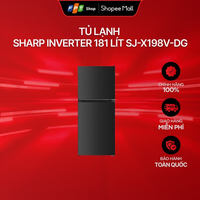 [Chỉ GH tận nơi] Tủ lạnh Sharp Inverter 181 lít SJ-X198V-DG - Ảnh 5