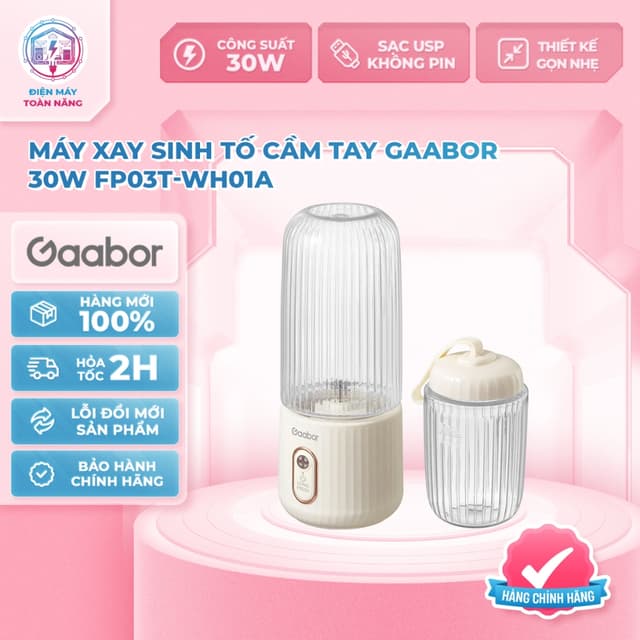 Máy Xay Sinh Tố Cầm Tay Gaabor FP03T-WH01A – Thiết Kế Ergonomic - Công Suất 30W - Chính Hãng - Ảnh 9