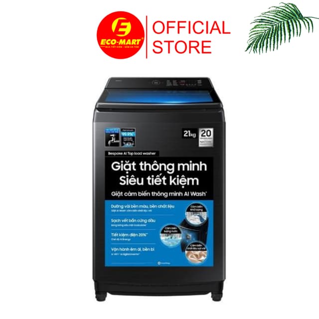 Máy giặt Samsung WA80F21B9BSV Inverter 21 kg cửa trên có lắp đặt - Ảnh 5