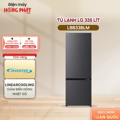 So sánh giá [GIAO TOÀN QUỐC] Tủ lạnh LG Inverter 335 Lít LBB33BLM rẻ nhất?