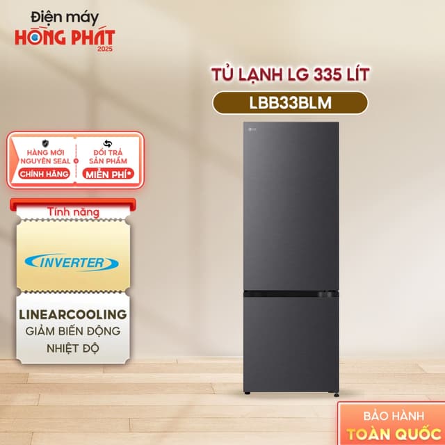 [GIAO TOÀN QUỐC] Tủ lạnh LG Inverter 335 Lít LBB33BLM - Ảnh 8