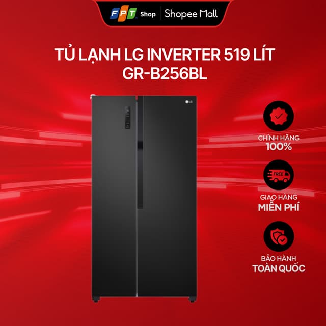 [Chỉ GH tận nơi] Tủ lạnh LG Inverter Side By Side 519 lít GR-B256BL - Ảnh 7