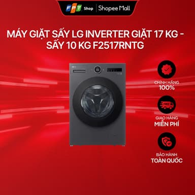 So sánh giá [Chỉ GH tận nơi] Máy giặt sấy LG Inverter giặt 17 kg - sấy 10 kg F2517RNTG rẻ nhất?