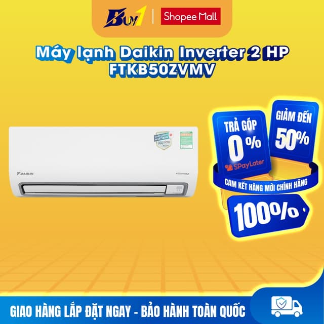 FTKB50ZVMV - Máy lạnh Daikin Inverter 2 HP FTKB50ZVMV - Hàng chính hãng - Ảnh 1