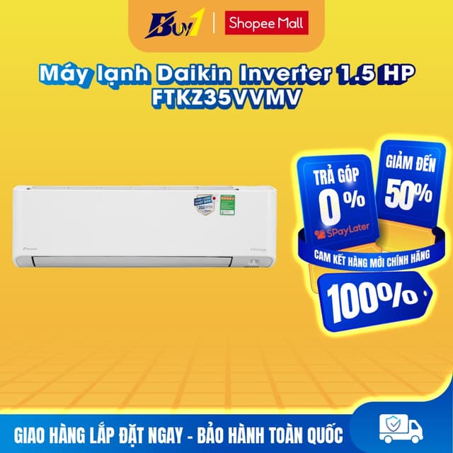 FTKZ35VVMV - Máy lạnh Daikin Inverter 1.5 HP FTKZ35VVMV - Hàng chính hãng - Ảnh 6