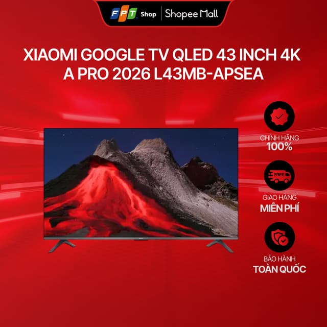 [Miễn phí giao - Không lắp đặt] Xiaomi Google TV QLED 43 inch 4K A Pro 2026 L43MB-APSEA - Ảnh 5