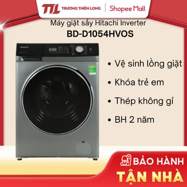 So sánh giá [Shopee - Lắp đặt 0Đ HN HCM] BD-D1054HVOS - Máy Giặt Sấy Hitachi Inverter Giặt 10.5 Kg - Sấy 7 Kg rẻ nhất?