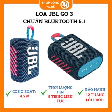So sánh giá Loa Bluetooth JBL GO 3 Công Suất 4.2W Nghe Nhạc Tới 5h Chống Nước IP67 Kết Nối Bluetooth 5.1 rẻ nhất?