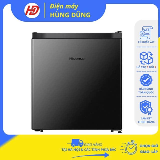 [ SHIP HOẢ TỐC 2H HÀ NỘI] Tủ lạnh mini Hisense 45 lít HR05DB/ HR09DB 94 lít ,Cửa đảo chiều cho phép thay đổi hướng mở - Ảnh 11