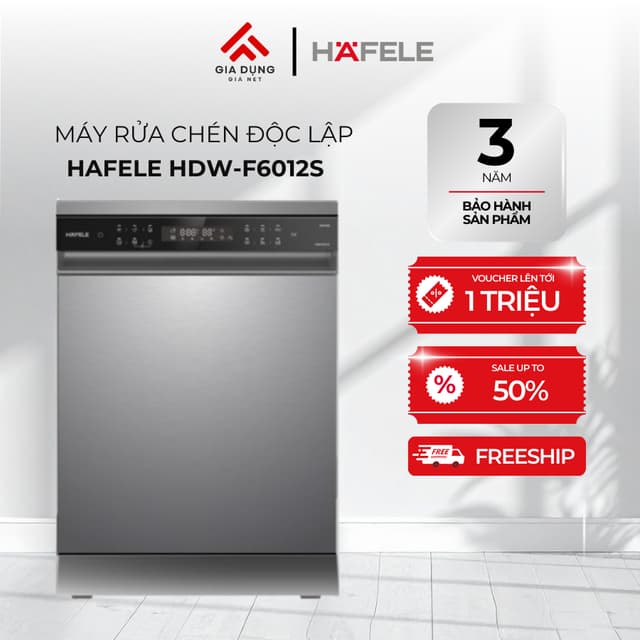 Máy Rửa Chén Độc Lập Hafele HDW-F6012S (535.29.671) - 3-4 bữa ăn Việt (15 bộ Châu Âu) - Bảo hành 36 tháng - Ảnh 10