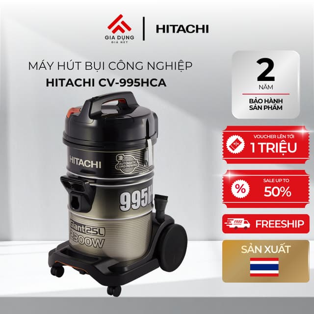 Máy Hút Bụi Công Nghiệp Hitachi CV-995HCA 24CV​​ có công suất lớn 2300W - Dung tích 25L - Bảo hành chính hãng 24 tháng - Ảnh 12
