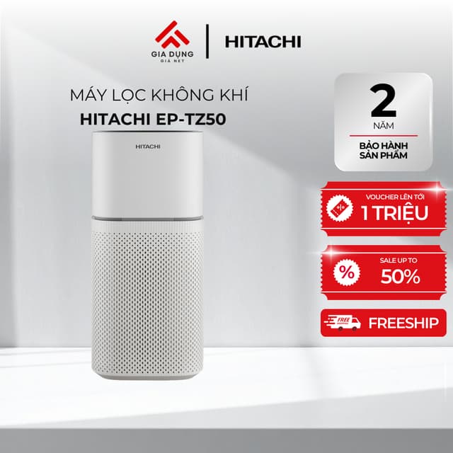 Máy Lọc Không Khí Hitachi EP-TZ50 - Phù hợp với diện tích 48 m² - 12 mức độ lọc - Công suất 36W - Bảo hành 24 tháng - Ảnh 9