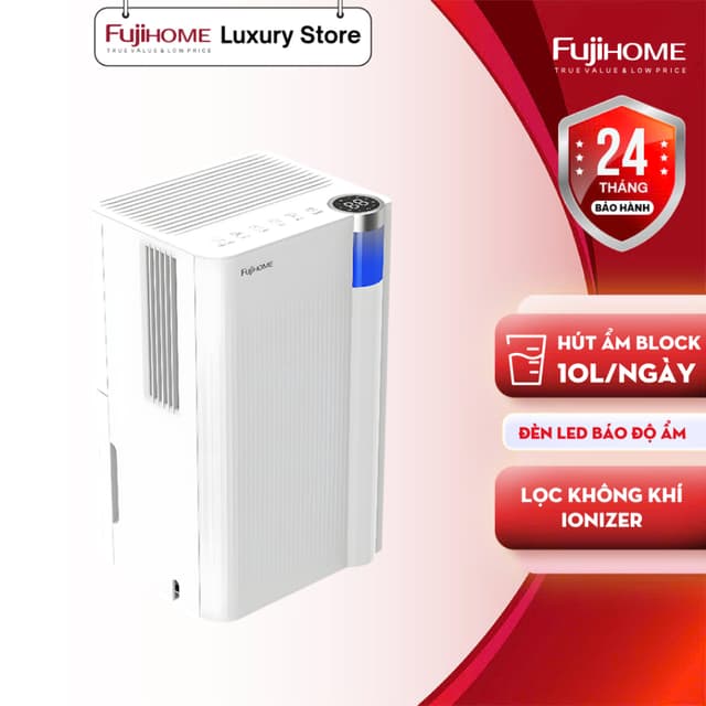 Máy hút ẩm thông minh Fujihome DH10NEW - Công suất hút ẩm 10 Lít/ngày kết hợp lọc không khí - Ảnh 3