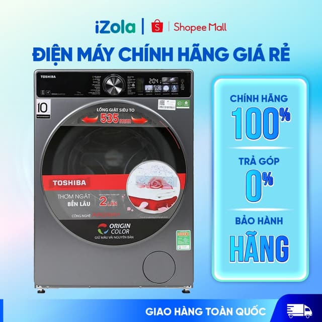 TW-T25BZP140MWV(MG) - Máy giặt Toshiba Inverter 13 kg TW-T25BZP140MWV(MG) - Hàng chính hãng - Ảnh 4