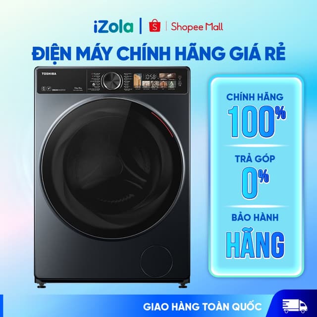 Máy giặt sấy Toshiba Inverter giặt 13 kg - sấy 8 kg TWD-T25BZP140MWV(MG) - Hàng chính hãng - Ảnh 11