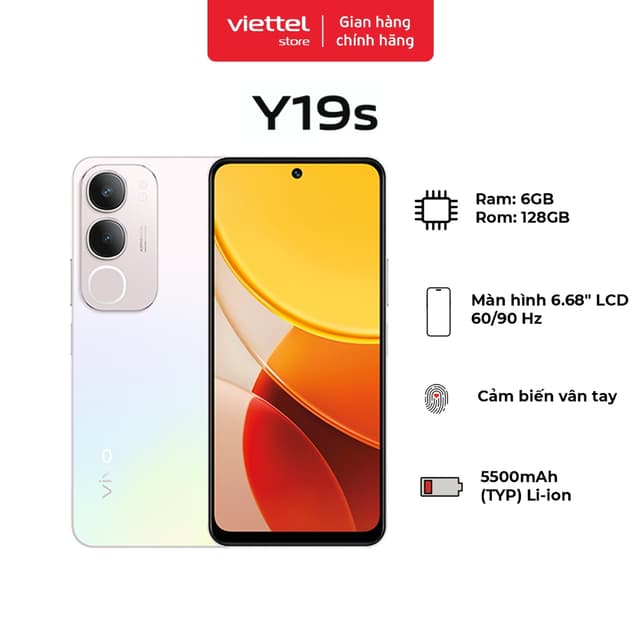 Điện thoại vivo Y19s 6GB-8GB/128GB Chính hãng - Ảnh 3