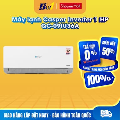 So sánh giá QC-09IU36A - Máy lạnh Casper Inverter 1 HP QC-09IU36A - Hàng chính hãng rẻ nhất?