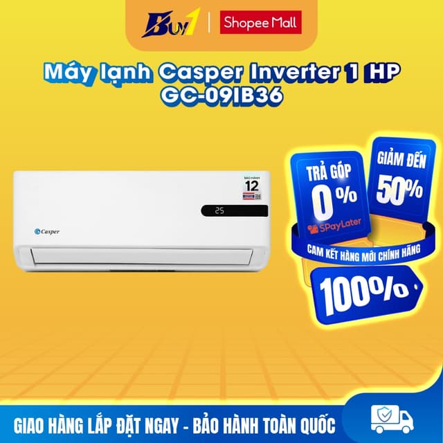 GC-09IB36 - Máy lạnh Casper Inverter 1 HP GC-09IB36 - Hàng chính hãng - Ảnh 2