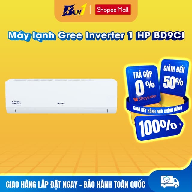 BD9CI - Máy lạnh Gree Inverter 1 HP BD9CI - Hàng chính hãng - Ảnh 1