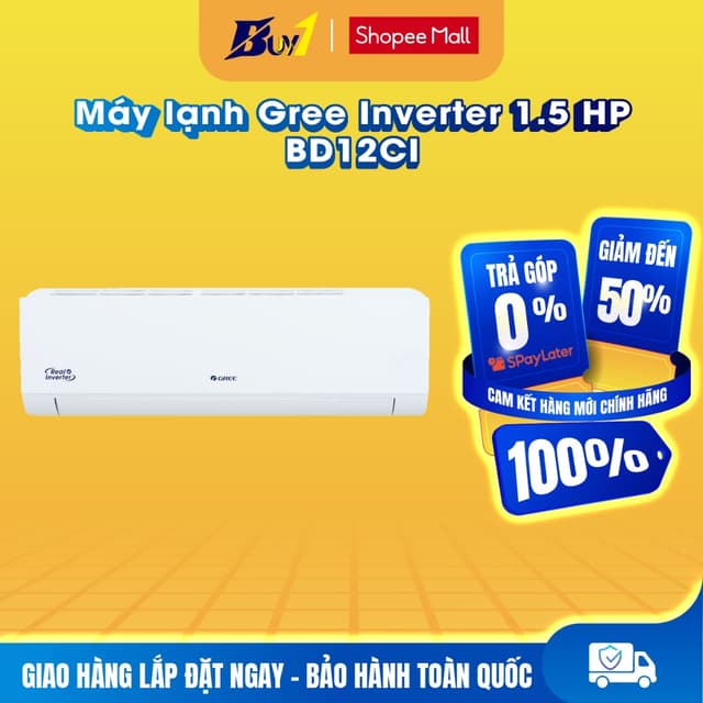 BD12CI - Máy lạnh Gree Inverter 1.5 HP BD12CI - Hàng chính hãng - Ảnh 12