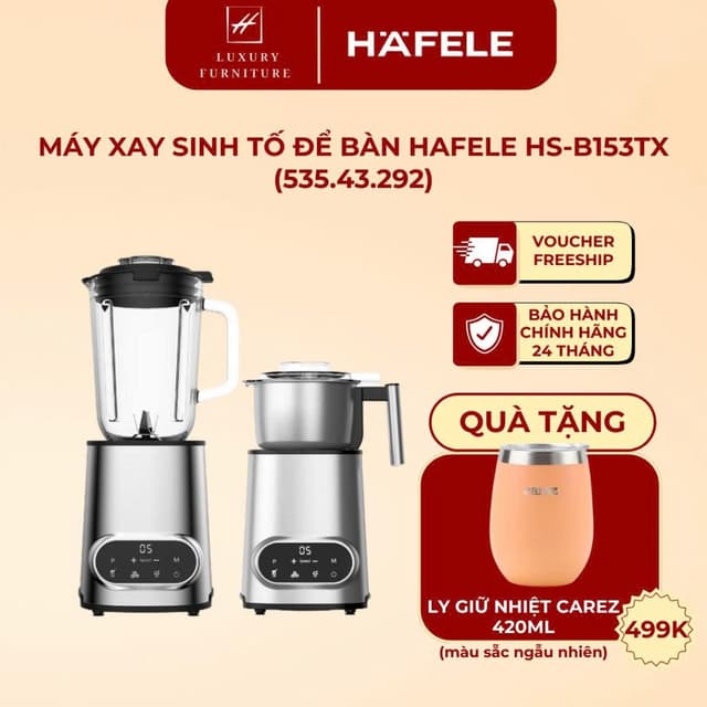 [Giao hỏa tốc HCM] Máy xay sinh tố Hafele HS-B153TX - 535.43.292 - Ảnh 10