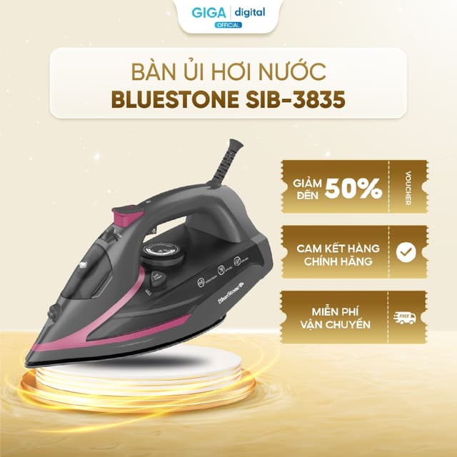 Bàn ủi hơi nước BlueStone SIB-3835 350ml - Công suất 2290-2720W - Mặt đế Ceramic chống dính - BH 24 Tháng - Ảnh 5
