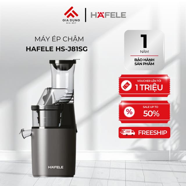 Máy Ép Chậm Hafele HS-J81SG (535.43.394) - Công suất 150W - 1 cối ép - Bảo hành 12 tháng - Ảnh 3