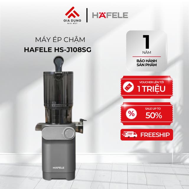 Máy Ép Chậm Hafele HS-J108SG (535.43.397) - Công suất 200W - 1 cối ép - Dung tích 0.8L - Bảo hành 12 tháng - Ảnh 6