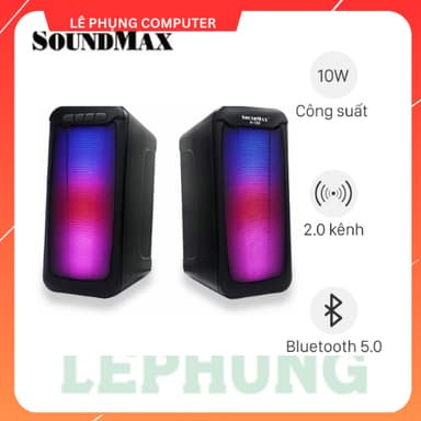 So sánh giá Loa Vi Tính SoundMax A180 /Bluetooth 5.0| 2.0 10W (RMS) LED RGB / Jack 3.5mm- Bảo hành 1 năm rẻ nhất?