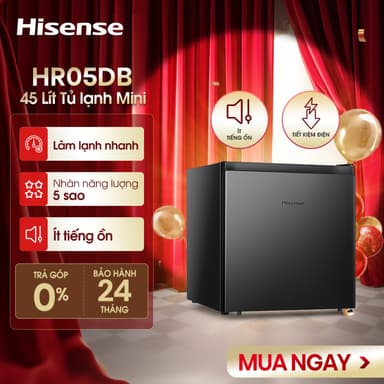 So sánh giá Tủ lạnh mini Hisense 45 lít HR05DB Tiết kiệm điện, Giao hàng toàn quốc rẻ nhất?