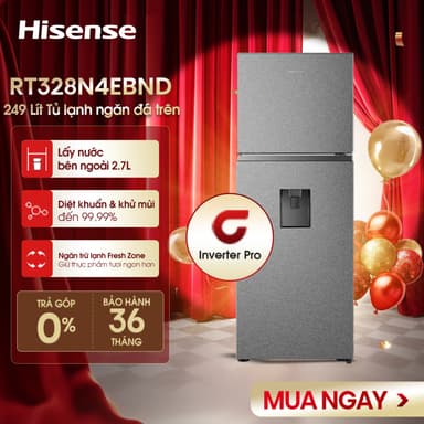 So sánh giá |Livestream| Tủ lạnh Hisense Inverter 249 lít RT328N4EBND Kháng khuẩn Khử mùi, Bảo hành 3 năm rẻ nhất?
