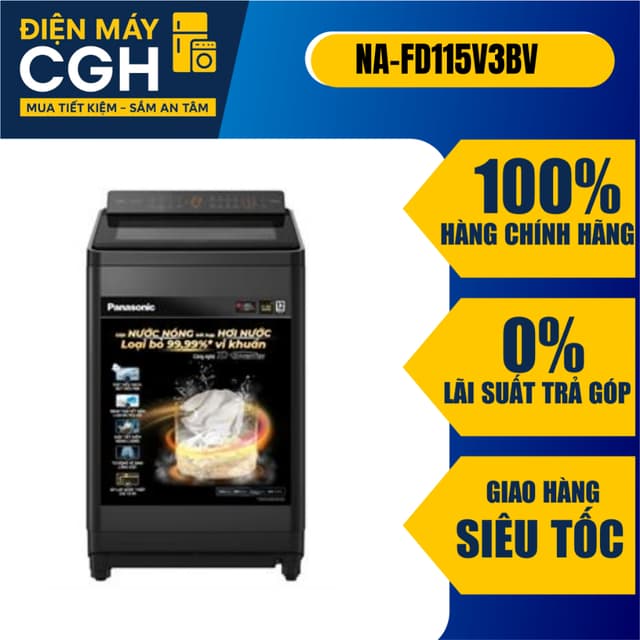 Máy giặt Panasonic Inverter 11.5 Kg NA-FD115V3BV - Ảnh 1