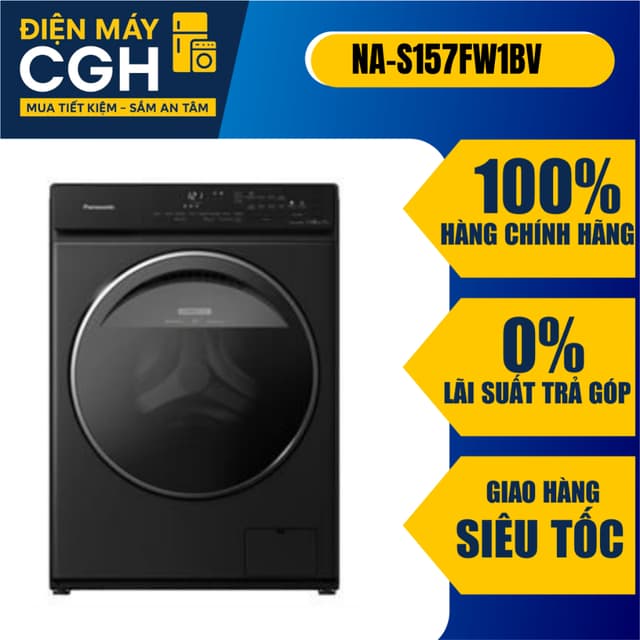 Máy giặt sấy Panasonic Inverter giặt 11.5 kg - sấy 7 kg NA-S157FW1BV - Ảnh 2