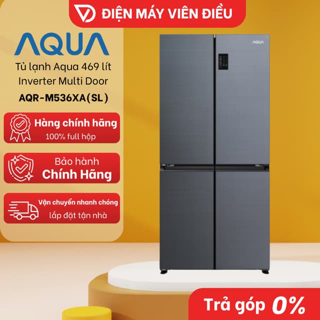 [FREESHIP NGHỆ AN] AQR-M536XA(SL) - Tủ lạnh Aqua 469 lít Inverter Multi Door AQR-M536XA(SL) - Ảnh 7