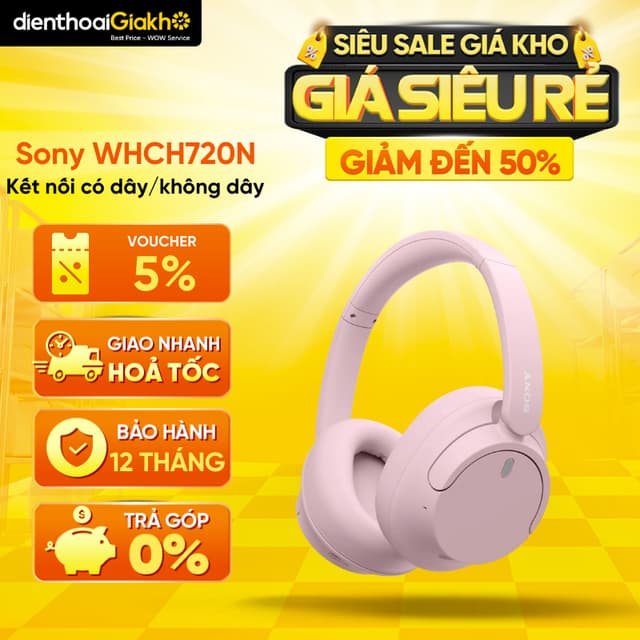 Tai Nghe Chụp Tai Bluetooth Sony WH-CH720N Chống Ồn - Kết Nối Không Dây / Có Dây - Chính Hãng - Ảnh 3