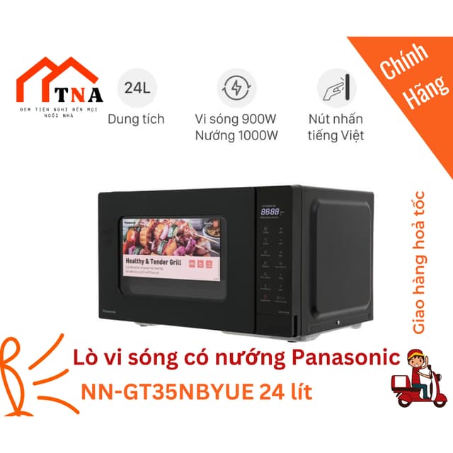 Lò vi sóng có nướng Panasonic NN-GT35NBYUE 24 lít - Hàng chính hãng - Ảnh 6